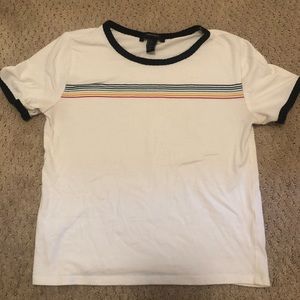 RAINBOW detailed cropped T-shirt